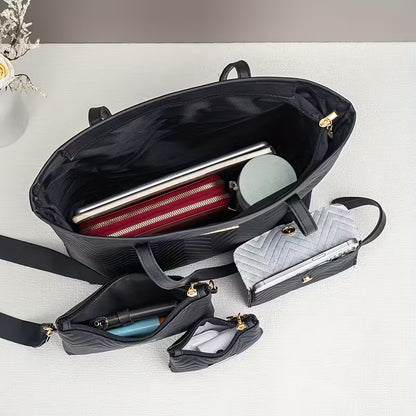 Women’s 4PCS Handbag Set – Casual Handbag, 2PCS Crossbody & Small Bag